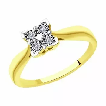 Золотое кольцо с бриллиантами