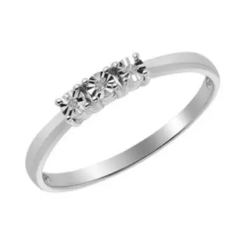 Золотое кольцо с бриллиантами и алмазной обработкой