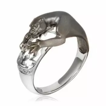 Золотое кольцо с бриллиантами "Пантера"