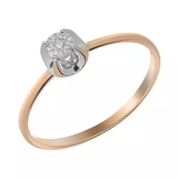 Золотое кольцо с бриллиантом