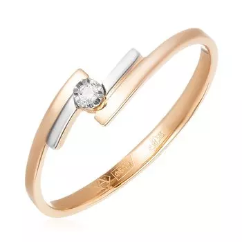 Золотое кольцо с бриллиантом