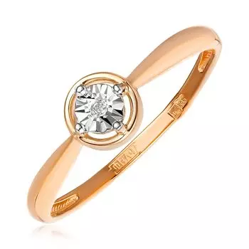 Золотое кольцо с бриллиантом