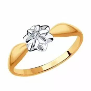 Золотое кольцо с бриллиантом