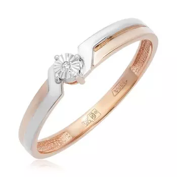 Золотое кольцо с бриллиантом