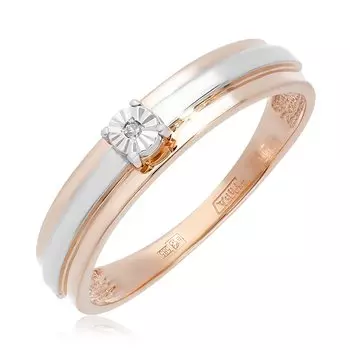 Золотое кольцо с бриллиантом