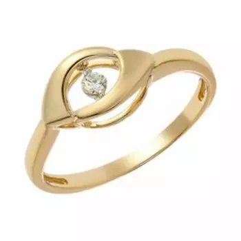 Золотое кольцо с бриллиантом "Танцующий камень"