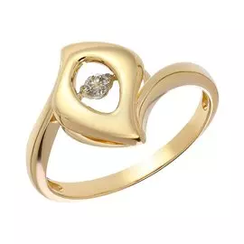 Золотое кольцо с бриллиантом