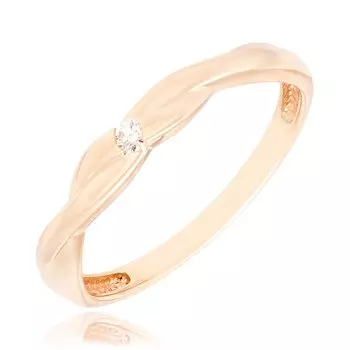 Золотое кольцо с бриллиантом