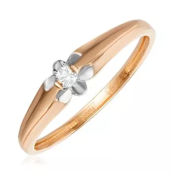 Золотое кольцо с бриллиантом