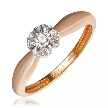 Золотое кольцо с бриллиантом