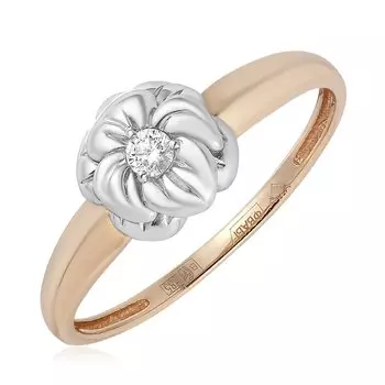 Золотое кольцо с бриллиантом