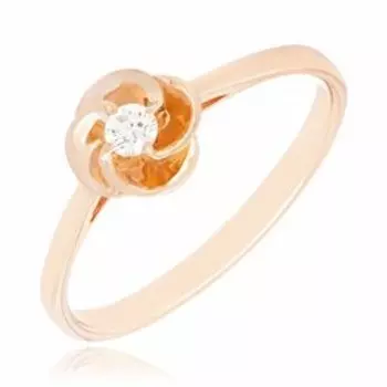 Золотое кольцо с бриллиантом