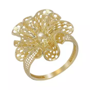 Золотое кольцо с бриллиантом "Цветок"