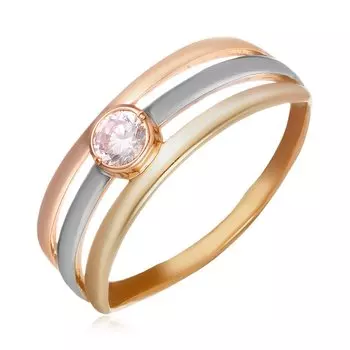 Золотое кольцо с цирконием