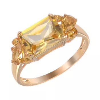 Золотое кольцо с цитринами