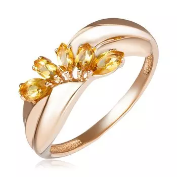Золотое кольцо с цитринами