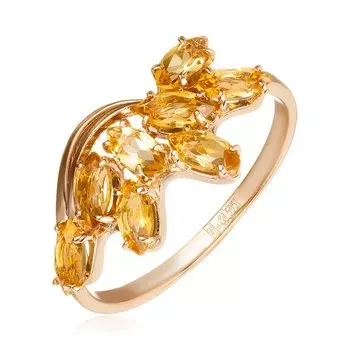 Золотое кольцо с цитринами