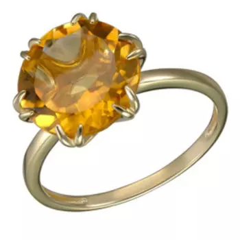 Золотое кольцо с цитрином