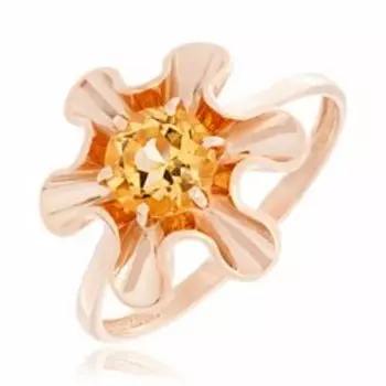 Золотое кольцо с цитрином