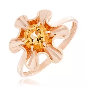 Золотое кольцо с цитрином