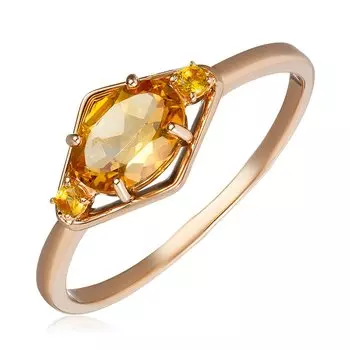Золотое кольцо с цитрином