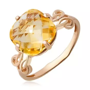 Золотое кольцо с цитрином