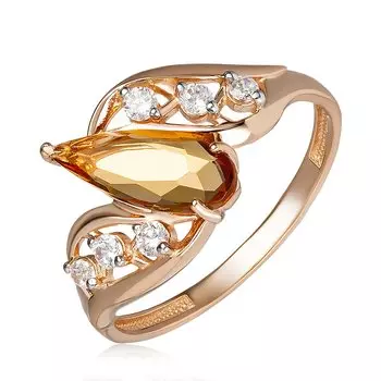 Золотое кольцо с цитрином