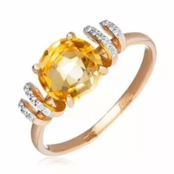 Золотое кольцо с цитрином