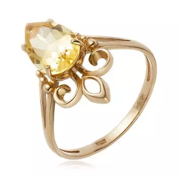 Золотое кольцо с цитрином