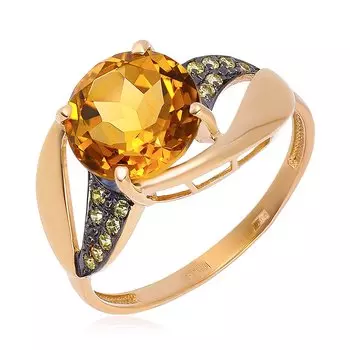 Золотое кольцо с цитрином