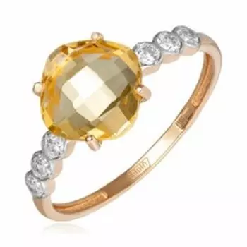 Золотое кольцо с цитрином