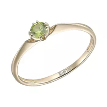 Золотое кольцо с демантоидом