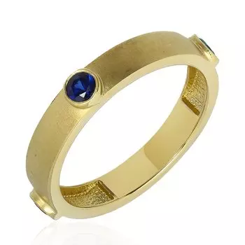 Золотое кольцо с драгоценными самоцветами