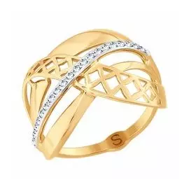 Кольцо из золота с фианитами