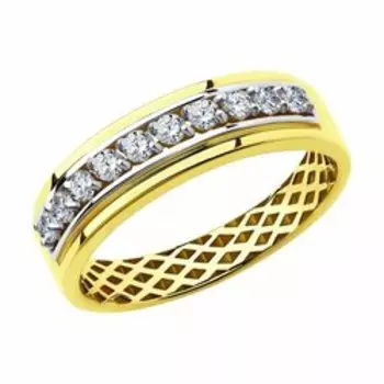 Золотое кольцо с фианитами