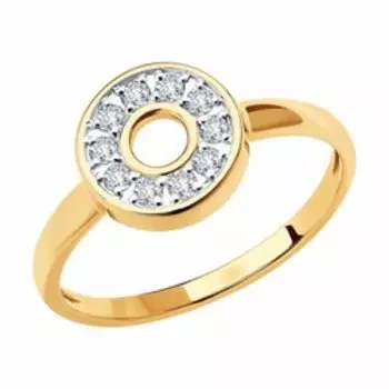 Кольцо из золота с фианитами