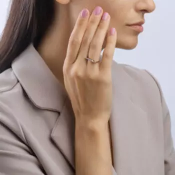 Кольцо из золота с фианитами