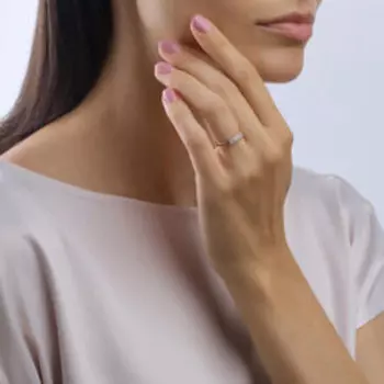 Кольцо из золота с фианитами