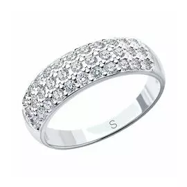 Золотое кольцо с фианитами