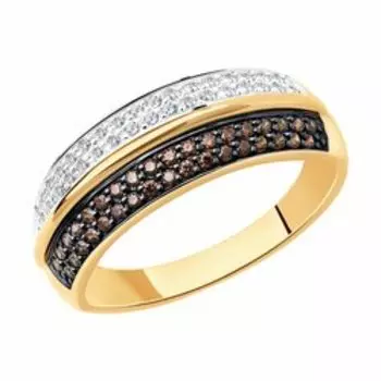 Кольцо из золота с фианитами