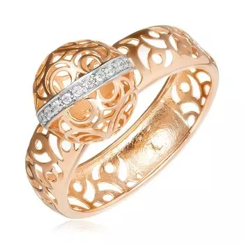 Золотое кольцо с фианитами