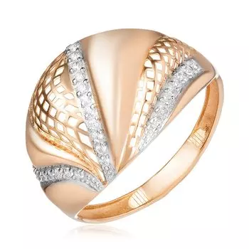 Золотое кольцо с фианитами