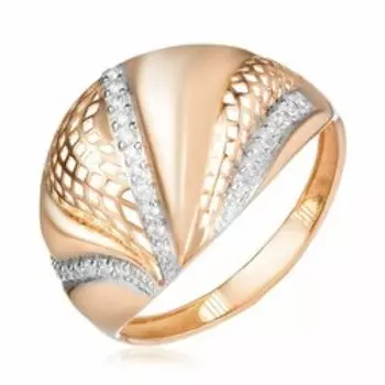 Золотое кольцо с фианитами