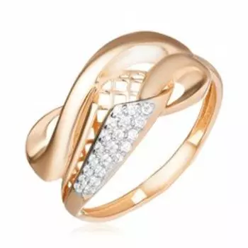 Золотое кольцо с фианитами