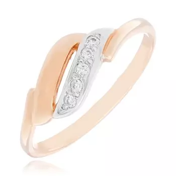 Золотое кольцо с фианитами