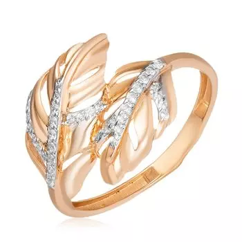 Золотое кольцо с фианитами