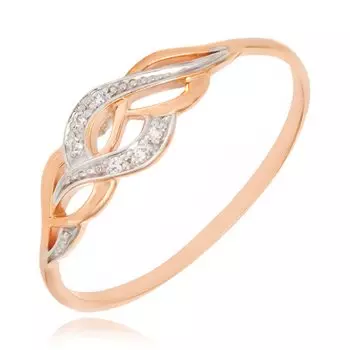 Золотое кольцо с фианитами