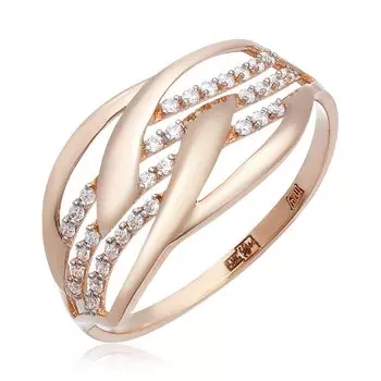 Золотое кольцо с фианитами