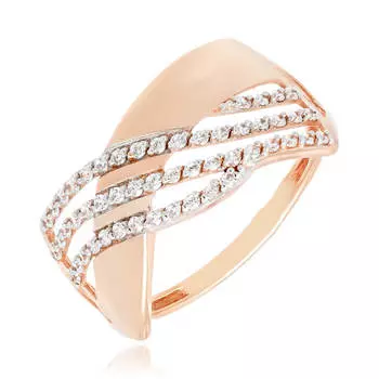 Золотое кольцо с фианитами