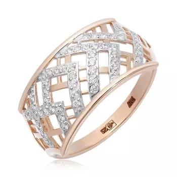 Золотое кольцо с фианитами